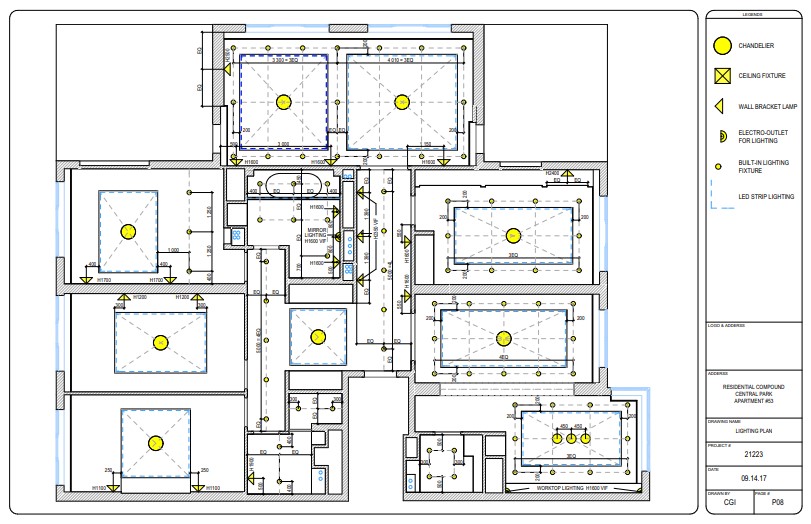 CAD Drawings for Interior Lighting