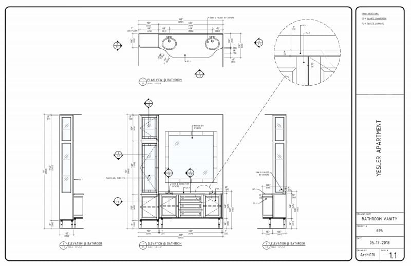 Sample of Previous Work Shows the Desired Appearance and Format for Drawing Services