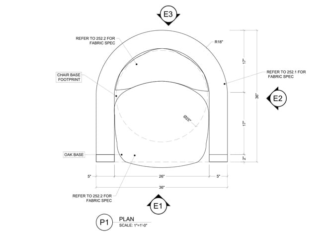 Plan View for a Millwork Project