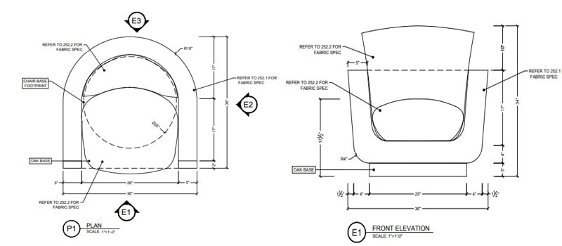 Section View for a Furniture Design Project