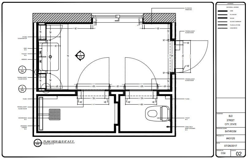 Furniture Layout for a Millwork Project