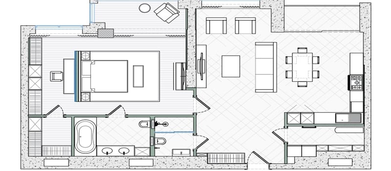 CAD Floor Plan for a Design Project
