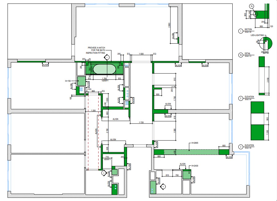 Mounting Layout for an Interior Design Project