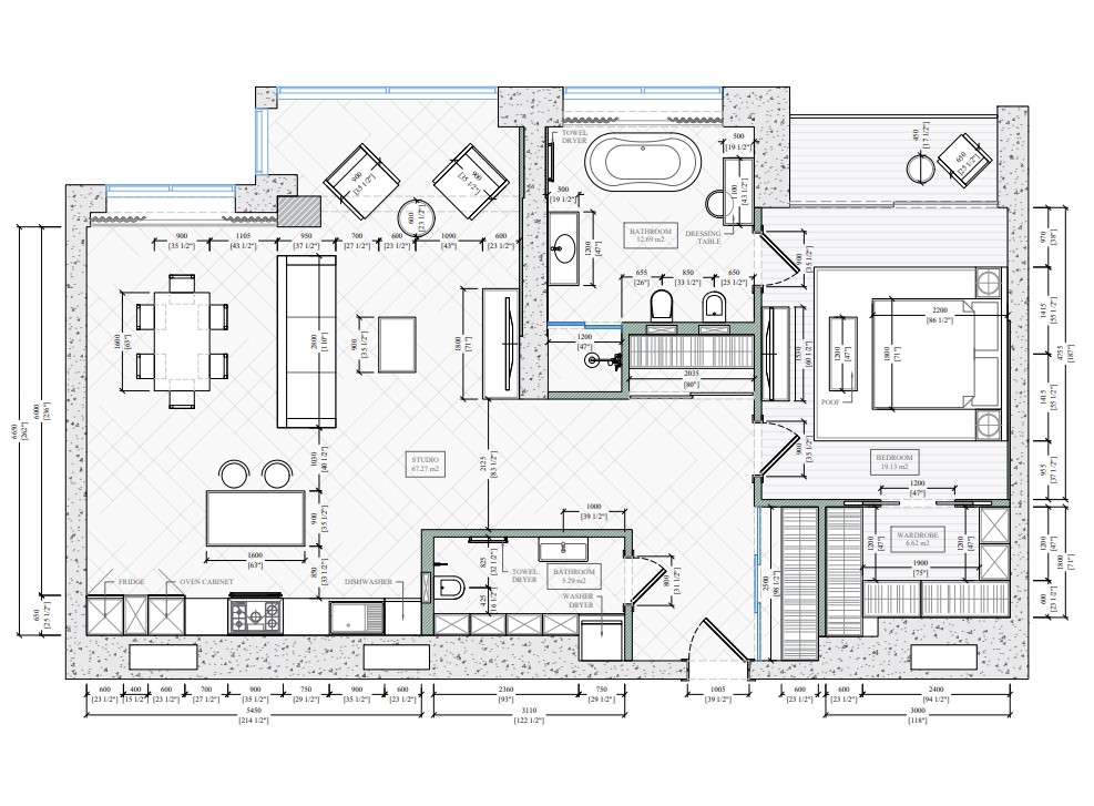 Furniture Layout on Floor Plans