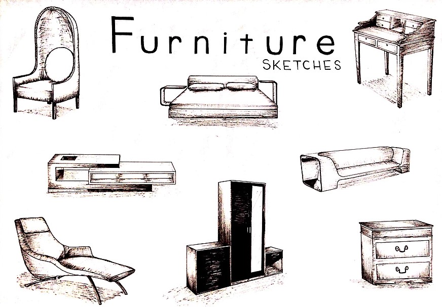 Real 3D Sketches 3 Furniture Sets that Draw on 2D Doodles  WebUrbanist