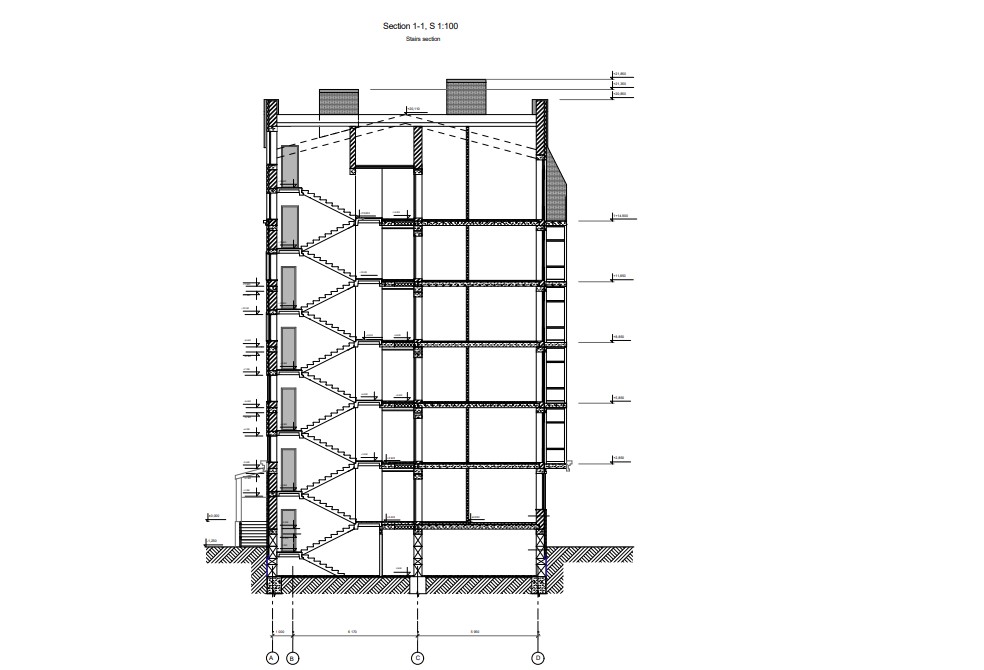 A Section View for an Architectural Project