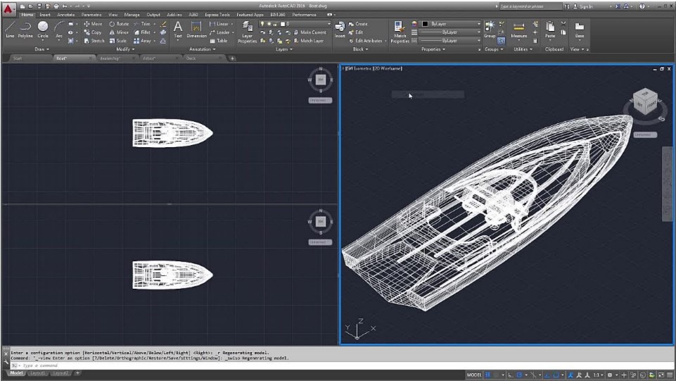 Чертеж в программе autocad состоит из