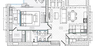 Interior Floor Plan for an Apartment