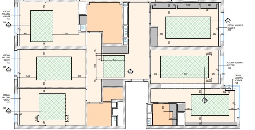 Colorful CAD Drawings for an Architectural Project