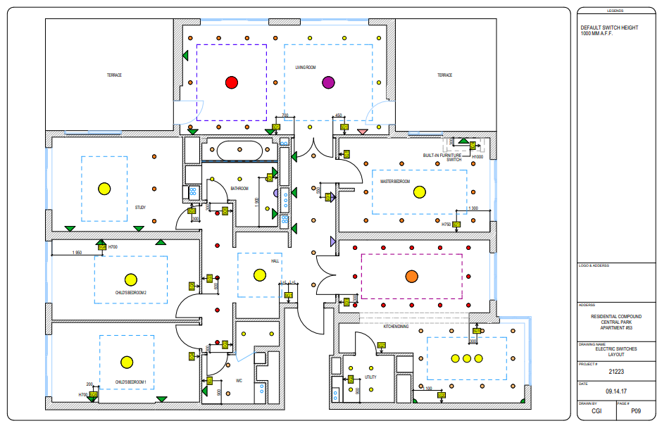 An Electricity Drafting for Interior Project