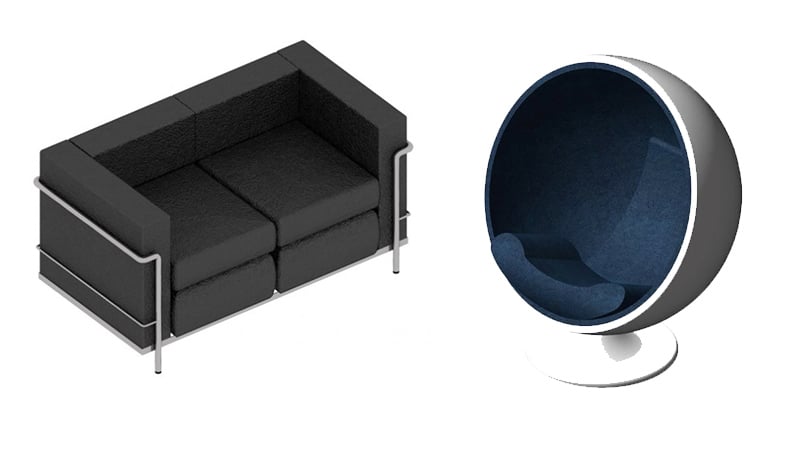 3D Modeling for Famous Sofa and Chair Design