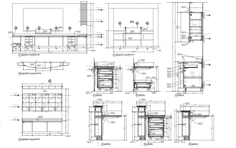 2D Blueprint of a Furniture Piece