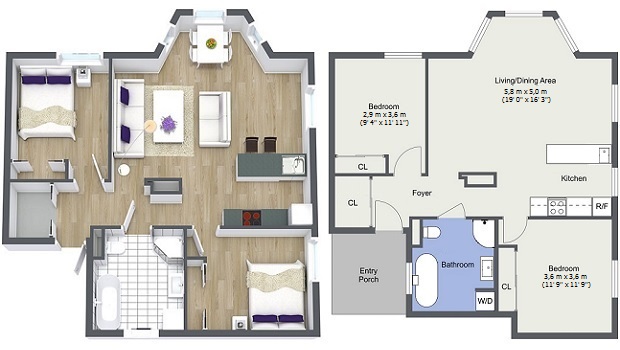 Software for floor plan: RoomSketcher