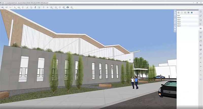 A BIM Building with Outdoor Objects