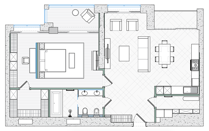 Professional CAD Furniture Layout Plans