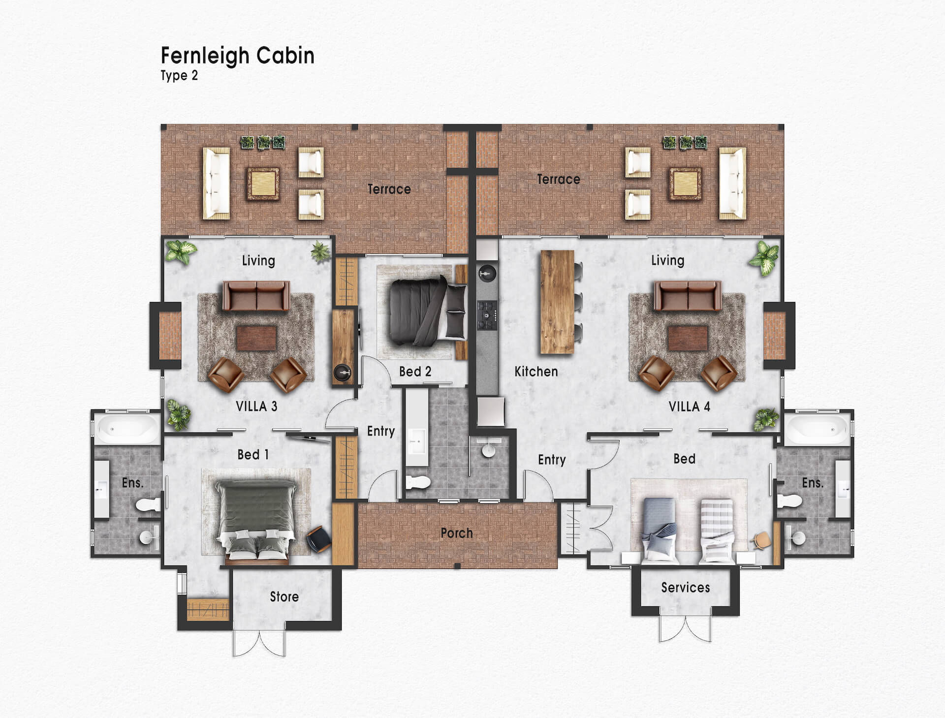 Realistic 3D Color Drawing for Property Advertising