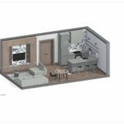 Revit for Interior Designers: Kitchen/Living Room 3D View