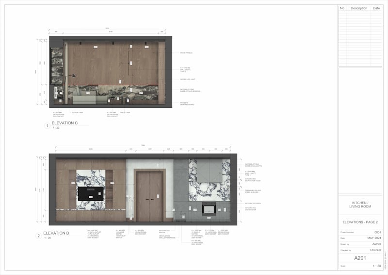 Elevations Revit Drawing for Interior Designers