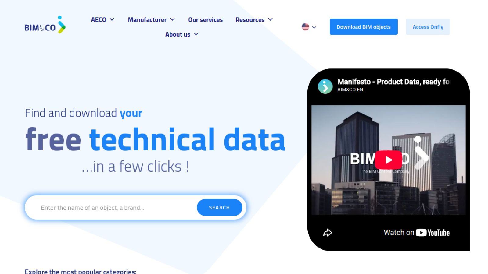 BIM and CO homepage: free technical data and BIM objects