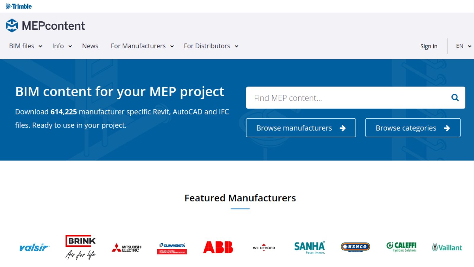 MEPcontent: manufacturer specific Revit files for MEP engineers
