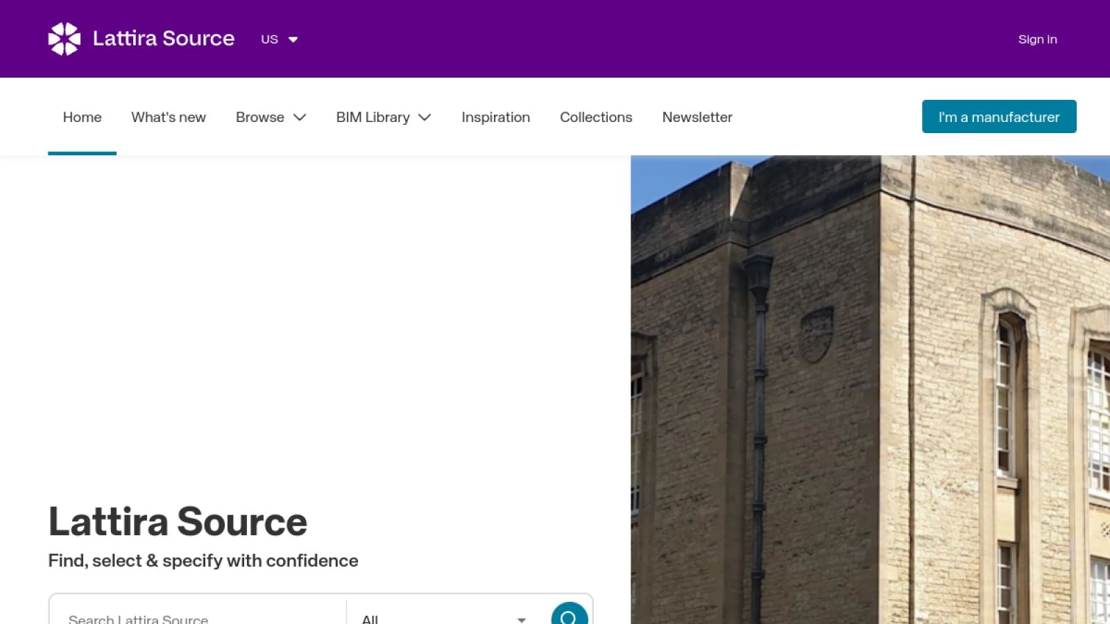 NBS Source, now Lattira Source: BIM library homepage