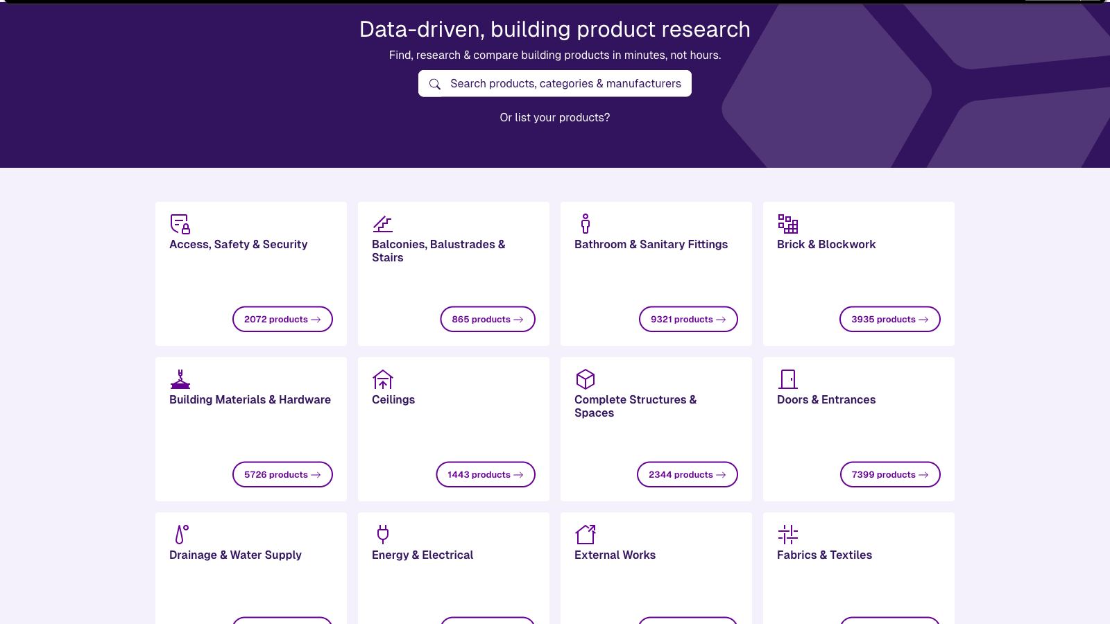 SpecifiedBy: building product research platform with BIM downloads
