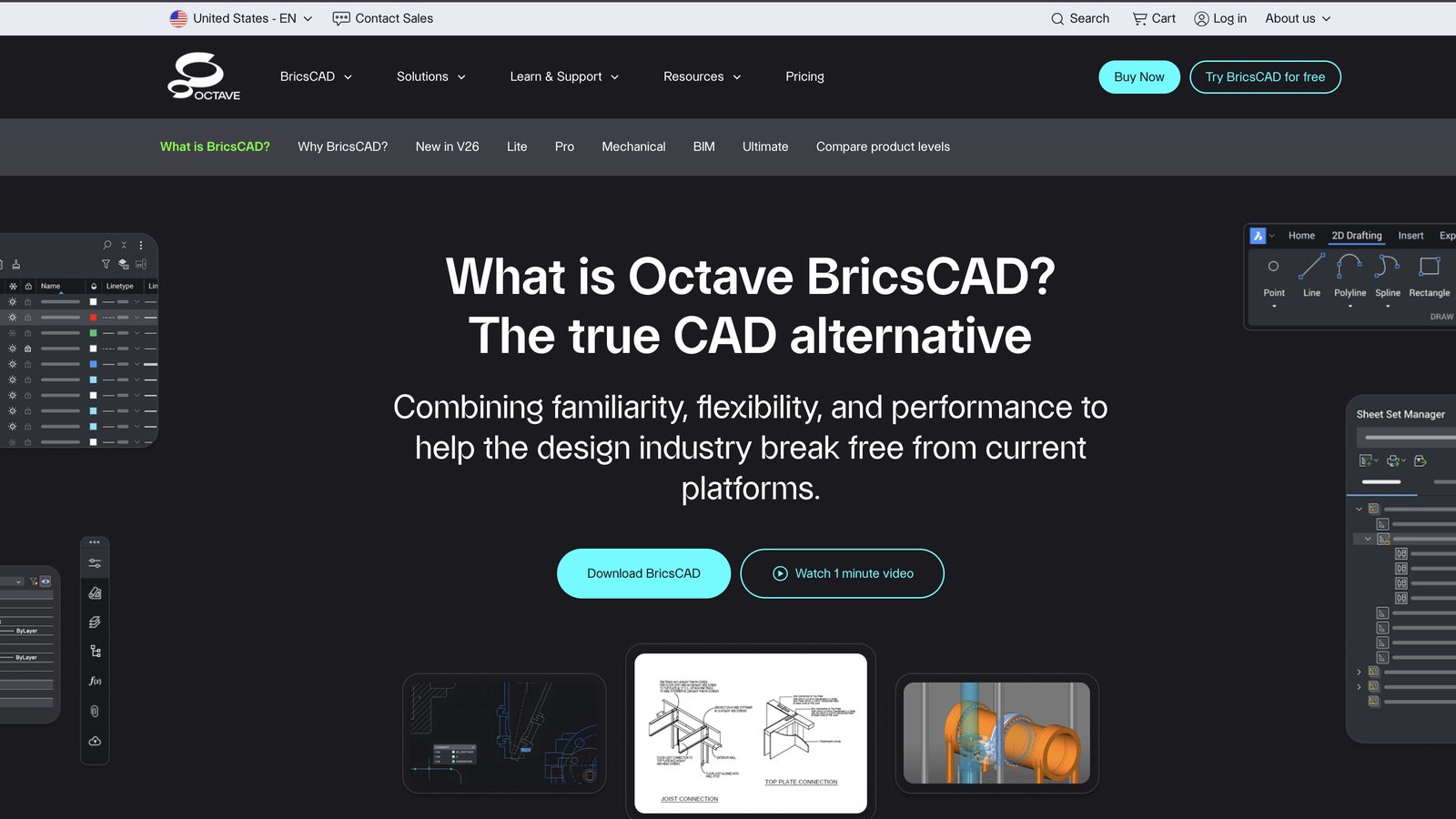 BricsCAD: paid DWG based CAD software and an AutoCAD alternative