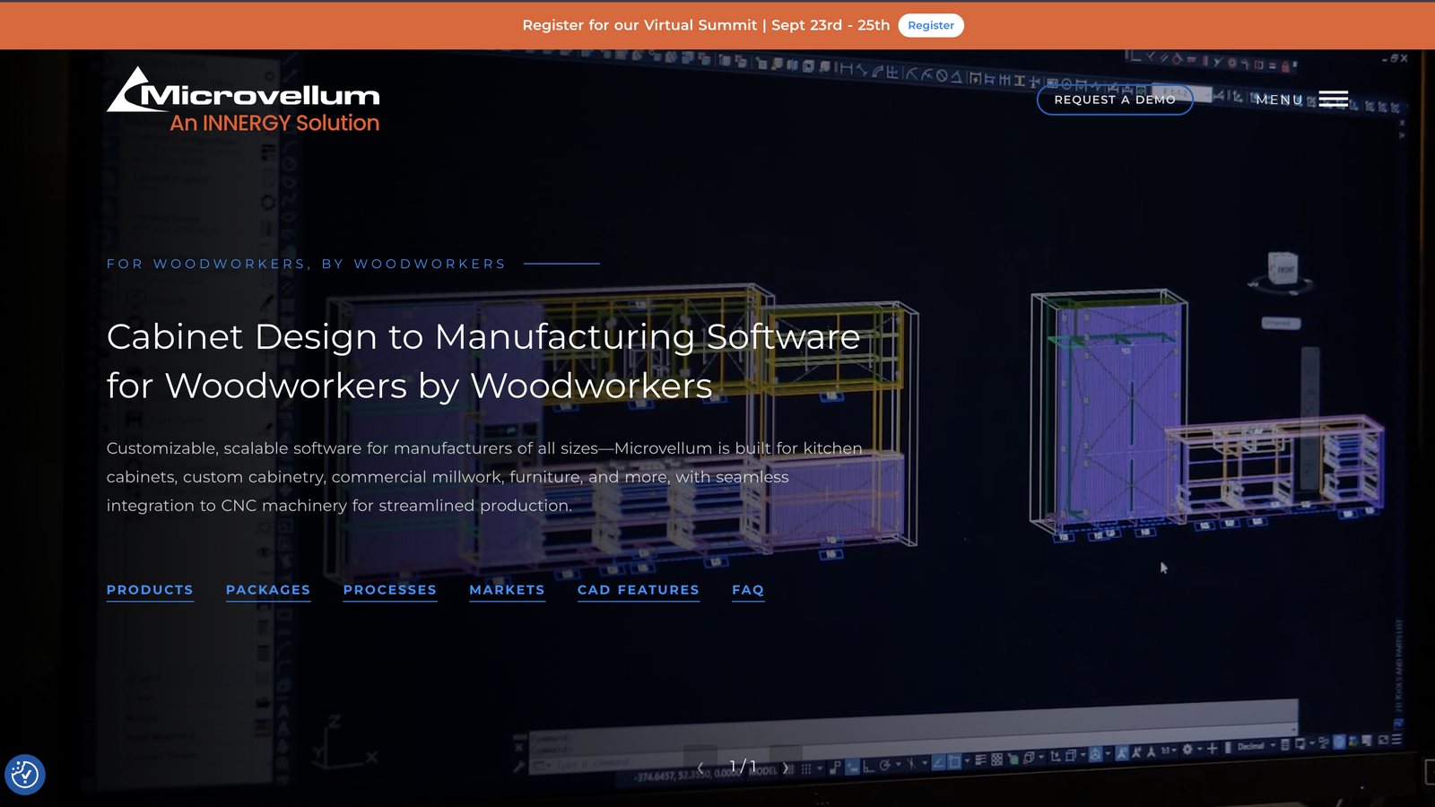 Microvellum: cabinet design to manufacturing software built on AutoCAD