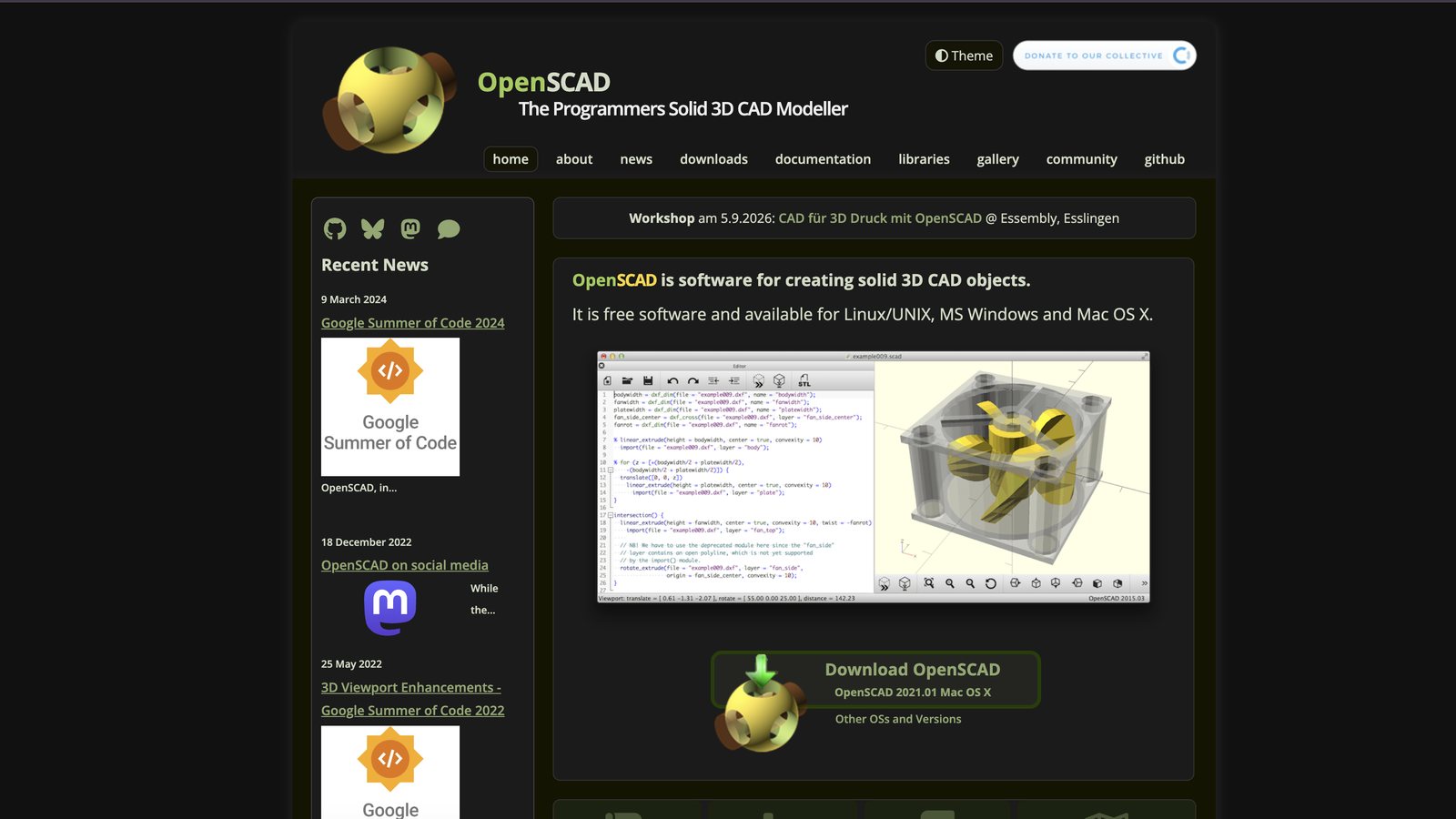 cad-software-openscad OpenSCAD: free CAD software driven by code