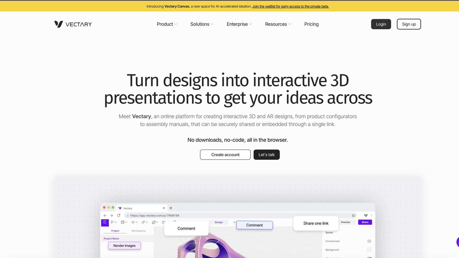 cad-software-vectary Vectary: free online 3D design tool for presentations