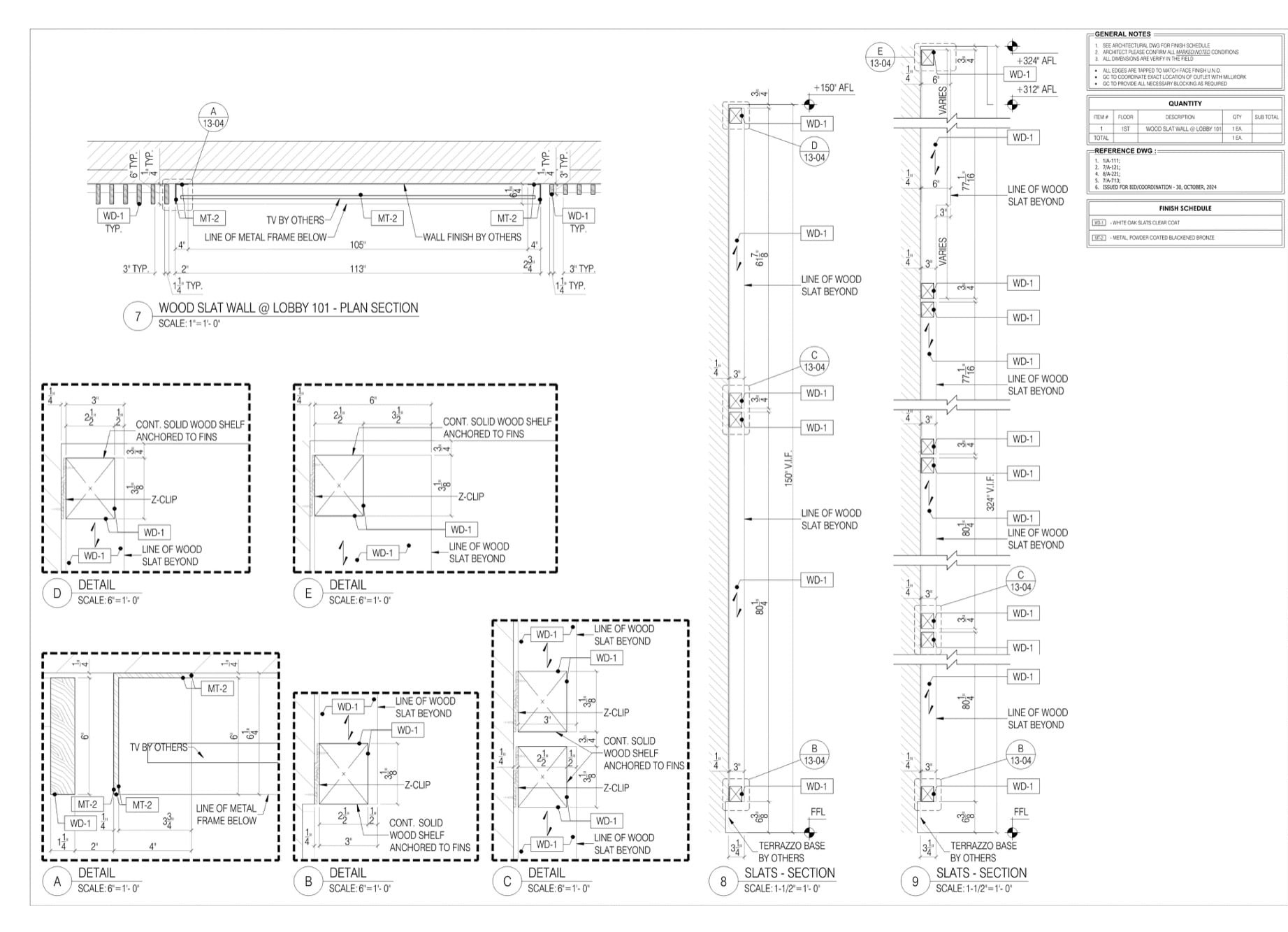 Shop Drawings Example: Plan, Sections and Details Shop drawings example: one sheet carrying plan section, sections and enlarged details
