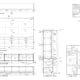 Millwork shop drawing sheet with plan, elevation, sections and general notes, prepared for architect approval