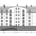 Exterior elevation of a five-storey residential building with floor levels, window openings and grid lines