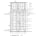 Elevation of a pair of glazed loggia doors with transoms, door numbers D001 and D002, closers, exit device, hinges and threshold called out